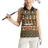Spirit Beer Christmas Women Sleeveless Polo Shirt Xmas Holiday Patterns - Wonder Print Shop