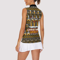 Spirit Beer Christmas Women Sleeveless Polo Shirt Xmas Holiday Patterns - Wonder Print Shop