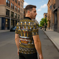 Spirit Beer Christmas Zipper Polo Shirt Xmas Holiday Patterns - Wonder Print Shop