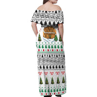 Jordan Christmas Family Matching Off Shoulder Maxi Dress and Hawaiian Shirt with Petra Monastery Snow Christmas Trees and Candy Cane Pattern - Wonder Print Shop