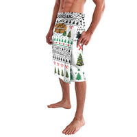 Jordan Christmas Lavalava with Petra Monastery Snow Christmas Trees and Candy Cane Pattern - Wonder Print Shop