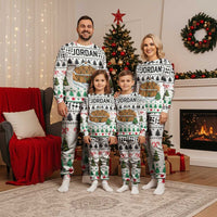Jordan Christmas Pajama Set with Petra Monastery Snow Christmas Trees and Candy Cane Pattern - Wonder Print Shop