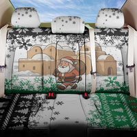 Jordan Christmas Back Car Seat Cover with Santa Snow Village Green and Black Snowflake Tree Pattern - Wonder Print Shop