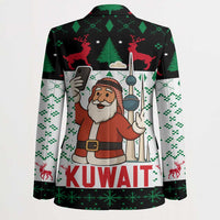 Kuwait Christmas Blazer with Santa Taking Selfie Kuwait Towers Reindeer and Snowflake - Wonder Print Shop