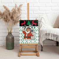 Kuwait Christmas Canvas Wall Art with Santa Taking Selfie Kuwait Towers Reindeer and Snowflake - Wonder Print Shop
