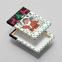 Kuwait Christmas Canvas Wall Art with Santa Taking Selfie Kuwait Towers Reindeer and Snowflake - Wonder Print Shop