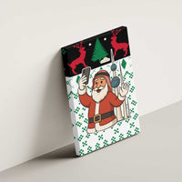 Kuwait Christmas Canvas Wall Art with Santa Taking Selfie Kuwait Towers Reindeer and Snowflake - Wonder Print Shop