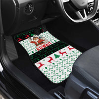 Kuwait Christmas Car Mats with Santa Taking Selfie Kuwait Towers Reindeer and Snowflake - Wonder Print Shop