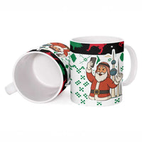Kuwait Christmas Ceramic Mug with Santa Taking Selfie Kuwait Towers Reindeer and Snowflake - Wonder Print Shop