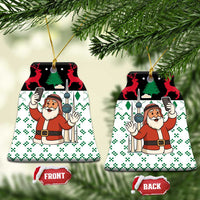 Kuwait Christmas Ceramic Ornament with Santa Taking Selfie Kuwait Towers Reindeer and Snowflake - Wonder Print Shop