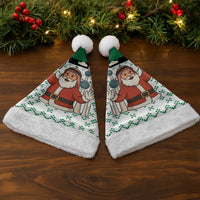 Kuwait Christmas Santa Hat with Santa Taking Selfie Kuwait Towers Reindeer and Snowflake - Wonder Print Shop