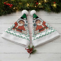 Kuwait Christmas Santa Hat with Santa Taking Selfie Kuwait Towers Reindeer and Snowflake - Wonder Print Shop