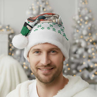 Kuwait Christmas Santa Hat with Santa Taking Selfie Kuwait Towers Reindeer and Snowflake - Wonder Print Shop