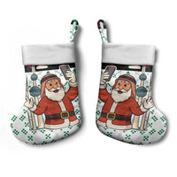 Kuwait Christmas Stocking with Santa Taking Selfie Kuwait Towers Reindeer and Snowflake - Wonder Print Shop
