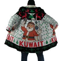 Kuwait Christmas Cloak with Santa Taking Selfie Kuwait Towers Reindeer and Snowflake - Wonder Print Shop