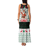 Kuwait Christmas Family Matching Tank Maxi Dress and Hawaiian Shirt with Santa Taking Selfie Kuwait Towers Reindeer and Snowflake - Wonder Print Shop