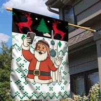 Kuwait Christmas Garden Flag with Santa Taking Selfie Kuwait Towers Reindeer and Snowflake - Wonder Print Shop