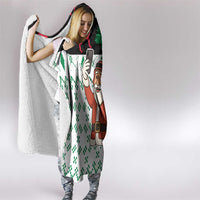 Kuwait Christmas Hooded Blanket with Santa Taking Selfie Kuwait Towers Reindeer and Snowflake - Wonder Print Shop