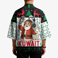 Kuwait Christmas Kimono with Santa Taking Selfie Kuwait Towers Reindeer and Snowflake - Wonder Print Shop