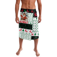 Kuwait Christmas Lavalava with Santa Taking Selfie Kuwait Towers Reindeer and Snowflake - Wonder Print Shop