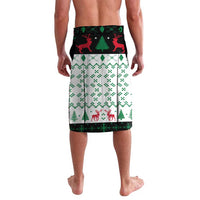 Kuwait Christmas Lavalava with Santa Taking Selfie Kuwait Towers Reindeer and Snowflake - Wonder Print Shop