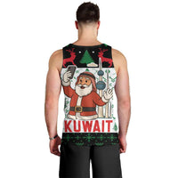 Kuwait Christmas Men Tank Top with Santa Taking Selfie Kuwait Towers Reindeer and Snowflake - Wonder Print Shop
