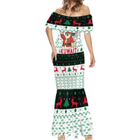 Kuwait Christmas Mermaid Dress with Santa Taking Selfie Kuwait Towers Reindeer and Snowflake - Wonder Print Shop