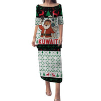 Kuwait Christmas Puletasi with Santa Taking Selfie Kuwait Towers Reindeer and Snowflake - Wonder Print Shop