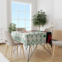 Kuwait Christmas Tablecloth with Santa Taking Selfie Kuwait Towers Reindeer and Snowflake - Wonder Print Shop