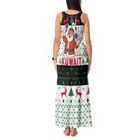 Kuwait Christmas Tank Maxi Dress with Santa Taking Selfie Kuwait Towers Reindeer and Snowflake - Wonder Print Shop