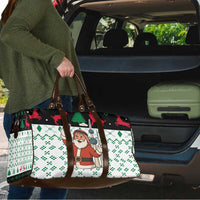 Kuwait Christmas Travel Bag with Santa Taking Selfie Kuwait Towers Reindeer and Snowflake - Wonder Print Shop