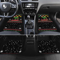 Kuwait Christmas Car Mats with Camel in Festive Ornaments Snowflakes and Green Red - Wonder Print Shop