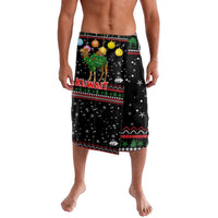 Kuwait Christmas Lavalava with Camel in Festive Ornaments Snowflakes and Green Red - Wonder Print Shop
