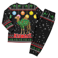 Kuwait Christmas Pajama Set with Camel in Festive Ornaments Snowflakes and Green Red - Wonder Print Shop