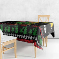 Kuwait Christmas Tablecloth with Camel in Festive Ornaments Snowflakes and Green Red - Wonder Print Shop