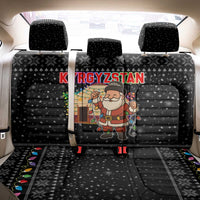 Kyrgyzstan Christmas Back Car Seat Cover with Santa Decorating Yurt Colorful Lights Snowflakes and National - Wonder Print Shop