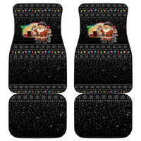Kyrgyzstan Christmas Car Mats with Santa Decorating Yurt Colorful Lights Snowflakes and National - Wonder Print Shop