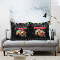 Kyrgyzstan Christmas Pillow Cover with Santa Decorating Yurt Colorful Lights Snowflakes and National - Wonder Print Shop