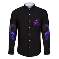 Don't Try To Figure Me Out Family Matching Off Shoulder Long Sleeve Dress and Hawaiian Shirt - Wonder Print Shop