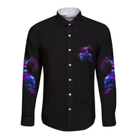 Don't Try To Figure Me Out Long Sleeve Button Shirt - Wonder Print Shop