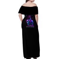 Don't Try To Figure Me Out Off Shoulder Maxi Dress - Wonder Print Shop