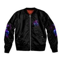 Don't Try To Figure Me Out Sleeve Zip Bomber Jacket - Wonder Print Shop
