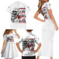 Assuming I Was Like Most Girls Skull Family Matching Short Sleeve Bodycon Dress and Hawaiian Shirt - Wonder Print Shop