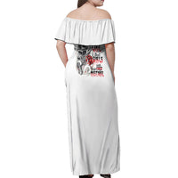 Assuming I Was Like Most Girls Skull Off Shoulder Maxi Dress - Wonder Print Shop