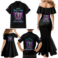 Karma Fairy Sugar Skull Family Matching Mermaid Dress and Hawaiian Shirt - Wonder Print Shop