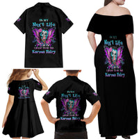Karma Fairy Sugar Skull Family Matching Off Shoulder Maxi Dress and Hawaiian Shirt - Wonder Print Shop
