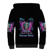 Karma Fairy Sugar Skull Sherpa Hoodie - Wonder Print Shop