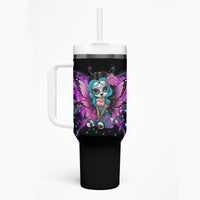 Karma Fairy Sugar Skull Tumbler With Handle - Wonder Print Shop