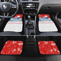 German Shepherd Christmas Car Mats with Santa Sleigh Ride and Snowy Mountain Design - Wonder Print Shop