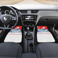 German Shepherd Christmas Car Mats with Santa Sleigh Ride and Snowy Mountain Design - Wonder Print Shop